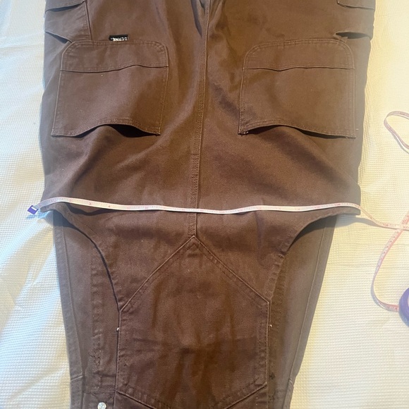 Men's Brown Cargo Overalls with Adjustable Straps 34x32 - Picture 13 of 16